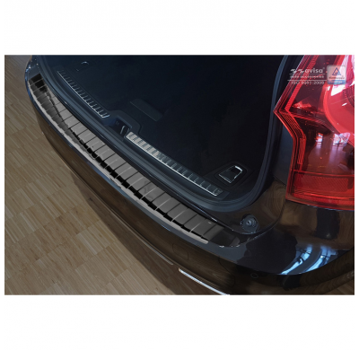 Black Mirror Protector Paragolpes Trasero Acero Inox Volvo V90 9/2016- 'Ribs'